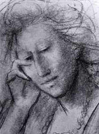 Giacomo Manzù Grande testa reclinata sulla mano destra 301 x 224 mm collezione privata