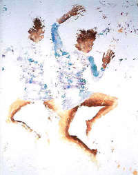 Massimo Barzagli, Pas Blanc 2001 olio su acrilici su tela di lino cm. 200x155