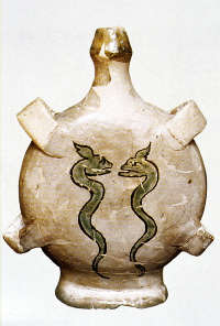 borraccia alt. cm 22 base ovale cm 5,5 x 9. orvieto sec XIV - XV