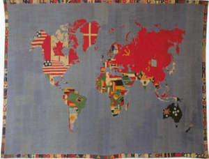 L’arte come obbligo sociale - Boetti Alighiero Mappa 1972-1973 arazzo ricamato cm. 162x214