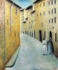 Ottone Rosai Via Toscanella, (1922) Olio su tela cm 65 x 54 Coll. Privata, Firenze 