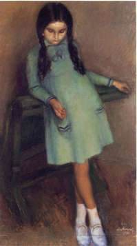 Gino Marzocchi: La piccola Anna_1932_olio su tela_cm 120x70