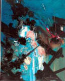 Georges Mathieu, La mort de la fontaine, 1990, olio su tela, 100 x 81 cm