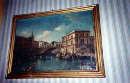 Dipinto cm.116X85 (compresa cornice) Raffigurante veduta di Venezia, Ponte di Rialto, scuola del Canaletto
