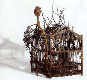Alik Cavaliere. Gabbia con cardo bronzo 1968