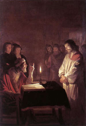Gerrit van Honthorst, Cristo davanti a Caifa 