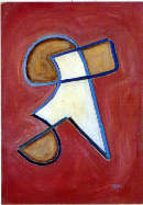 DORFLES; COMPOSIZIONE A NASTRO, 1941, TEMPERA SU CARTONE