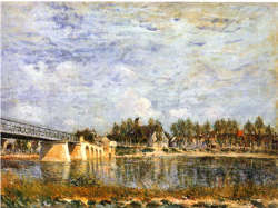 Sisley, Il ponte a Saint-Mammès_1881 olio su tela