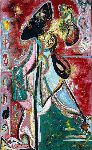 The Moon Woman (1942) Olio su tela, cm. 175,2 x 109,3 Collezione Peggy Guggenheim, Venezia (Fondazione Solomon R.Guggenheim, N.Y.) David Heald: fotografia +AKk- 2001 The Solomon R. Guggenheim Foundation 