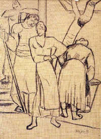 Alberto Magnelli. Studio per Tre contadini per le scale