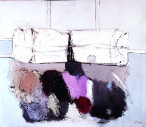 Tadeuuzs Kantor, Emballage, 1965, olio, collage su tela, 102x117, Museo nazionale di Cracovia
