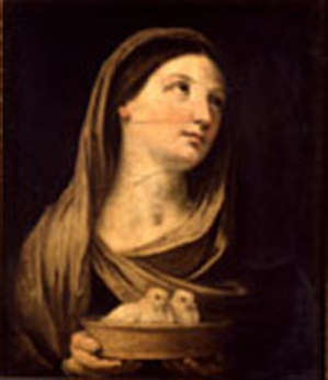 pinacoteca stuard, guido reni donna con colombe