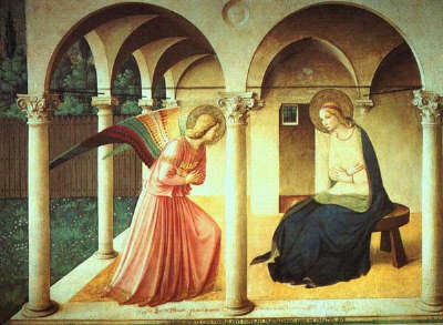 Beato Angelico, Annunciazione. Firenze, Museo di San Marco