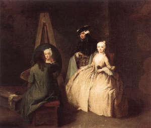 Pietro Longhi Pittore nel suo studio 1740-45