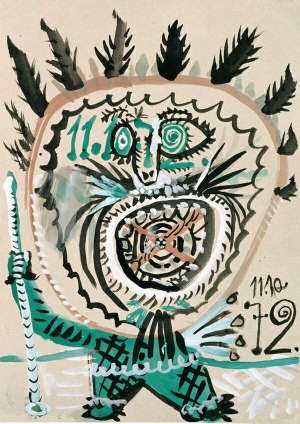 Pablo Picasso-Visage lunaire