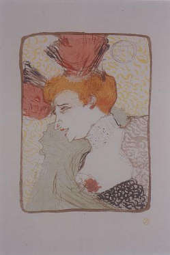 Toulouse Lautrec Mademoiselle Marcelle Lander en buste litografia 1895