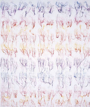 Ghada Amer - White degrade cm 213 x 183
