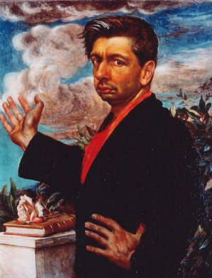 Giorgio de Chirico - Autoritratto con rosa 1923