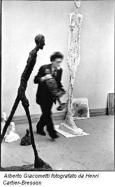 Alberto Giacometti fotografato da Henri Cartier-Bresson