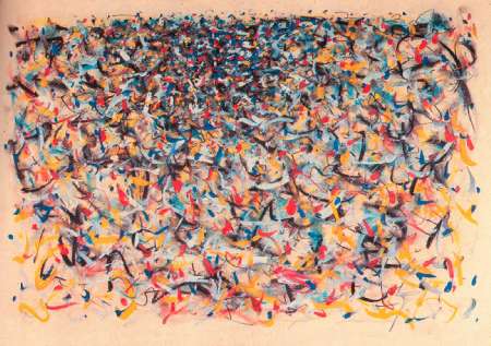Tancredi, Senza titolo (Primavera), 1954, olio su faesite, 99x128, (coll. priv. Basssano)
