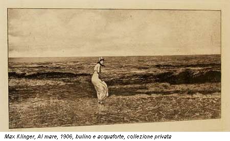 Max Klinger, Al mare, 1906, bulino e acquaforte, collezione privata