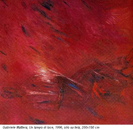 Gabriele Mattera, Un lampo di luce, 1996, olio su tela, 200x180 cm