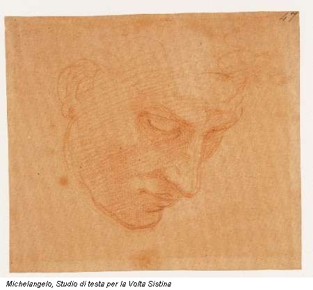 Michelangelo, Studio di testa per la Volta Sistina