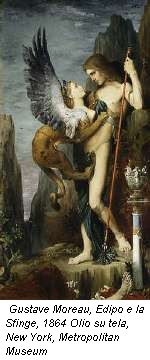 Gustave Moreau, Edipo e la Sfinge, 1864 Olio su tela, New York, Metropolitan Museum