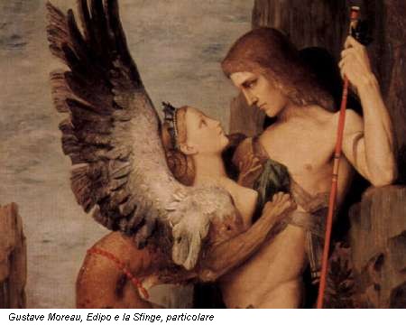 Gustave Moreau, Edipo e la Sfinge, particolare