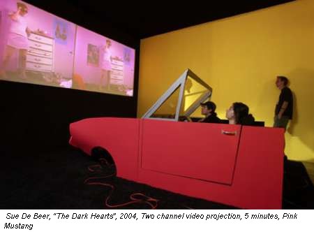 Sue De Beer, “The Dark Hearts”, 2004, Two channel video projection, 5 minutes, Pink Mustang