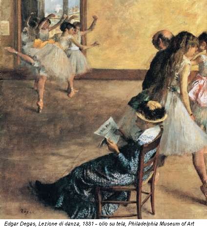 Edgar Degas, Lezione di danza, 1881 - olio su tela, Philadelphia Museum of Art