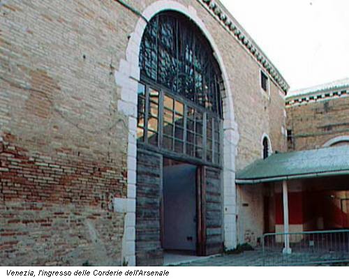 Venezia, l'ingresso delle Corderie dell'Arsenale