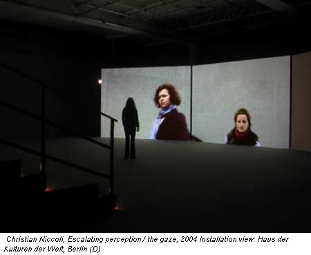 Christian Niccoli, Escalating perception / the gaze, 2004 Installation view: Haus der Kulturen der Welt, Berlin (D)