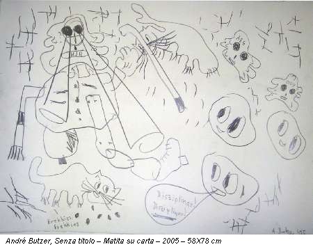 André Butzer, Senza titolo – Matita su carta – 2005 – 58X78 cm