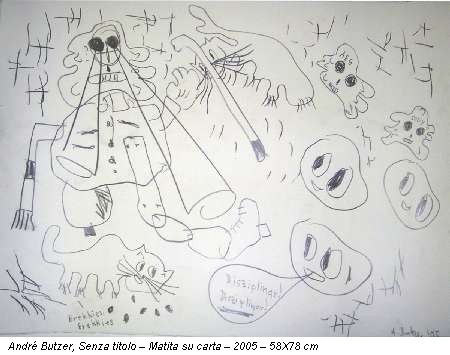 André Butzer, Senza titolo – Matita su carta – 2005 – 58X78 cm