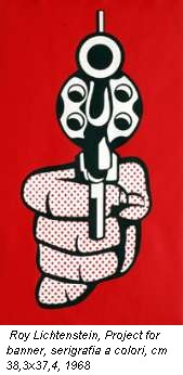 Roy Lichtenstein, Project for banner, serigrafia a colori, cm 38,3x37,4, 1968