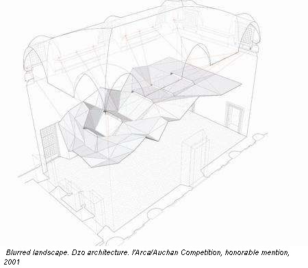 Blurred landscape. Dzo architecture. l