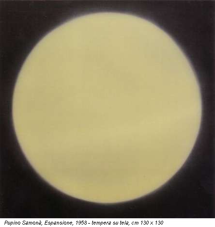 Pupino Samonà, Espansione, 1958 - tempera su tela, cm 130 x 130