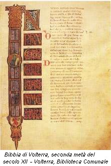 Bibbia di Volterra, seconda metà del secolo XII - Volterra, Biblioteca Comunale
