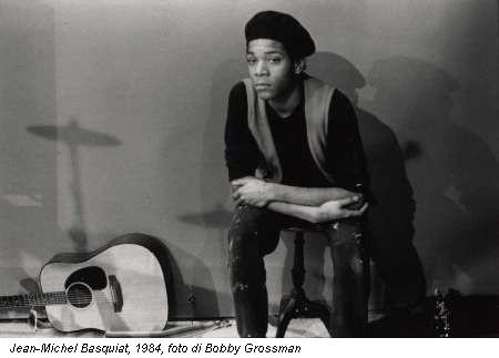 Jean-Michel Basquiat, 1984, foto di Bobby Grossman