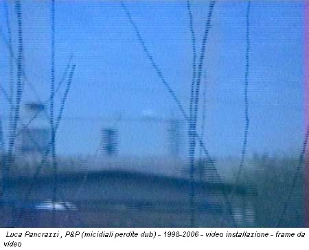 Luca Pancrazzi , P&P (micidiali perdite dub) - 1998-2006 - video installazione - frame da video