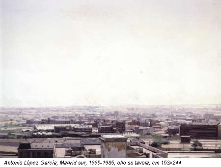 Antonio López García, Madrid sur, 1965-1985, olio su tavola, cm 153x244