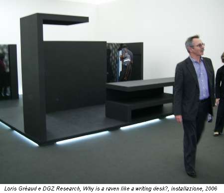 Loris Gréaud e DGZ Research, Why is a raven like a writing desk?, installazione, 2006