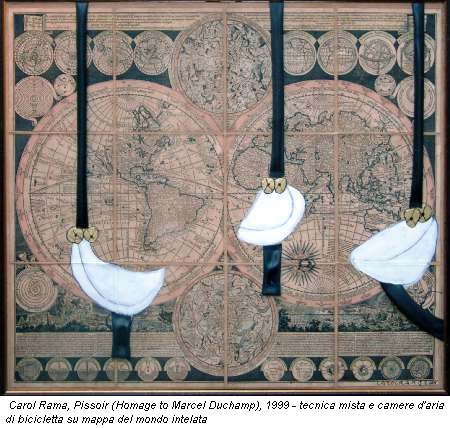 Carol Rama, Pissoir (Homage to Marcel Duchamp), 1999 - tecnica mista e camere d