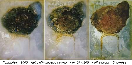 Fournaise – 2003 – getto d’inchiostro su tela – cm. 89 x 200 – coll. privata – Bruxelles