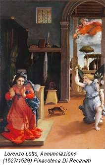 Lorenzo Lotto, Annunciazione (1527/1529) Pinacoteca Di Recanati