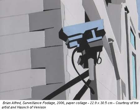 Brian Alfred, Surveillance Footage, 2006, paper collage - 22.9 x 30.5 cm - Courtesy of the artist and Haunch of Venison