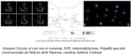 Giovanni Ozzola, al cuor non si comanda, 2005, videoinstallazione, Progetto speciale commissionato da Palazzo delle Papesse, courtesy Galleria Continua