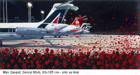 Max Savant, Senza titolo, 93x185 cm - olio su tela