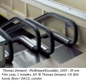 Thomas Demand - Rolltreppe/Escalator, 2000 - 35 mm Film Loop, 2 minutes. AP. © Thomas Demand, VG Bild Kunst, Bonn / DACS, London